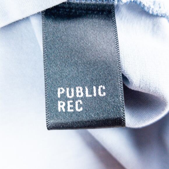 Public Rec Pima Cotton Polo Shirt Men’s Medium Blue Stretch Casual Soft Logo - Picture 9 of 11